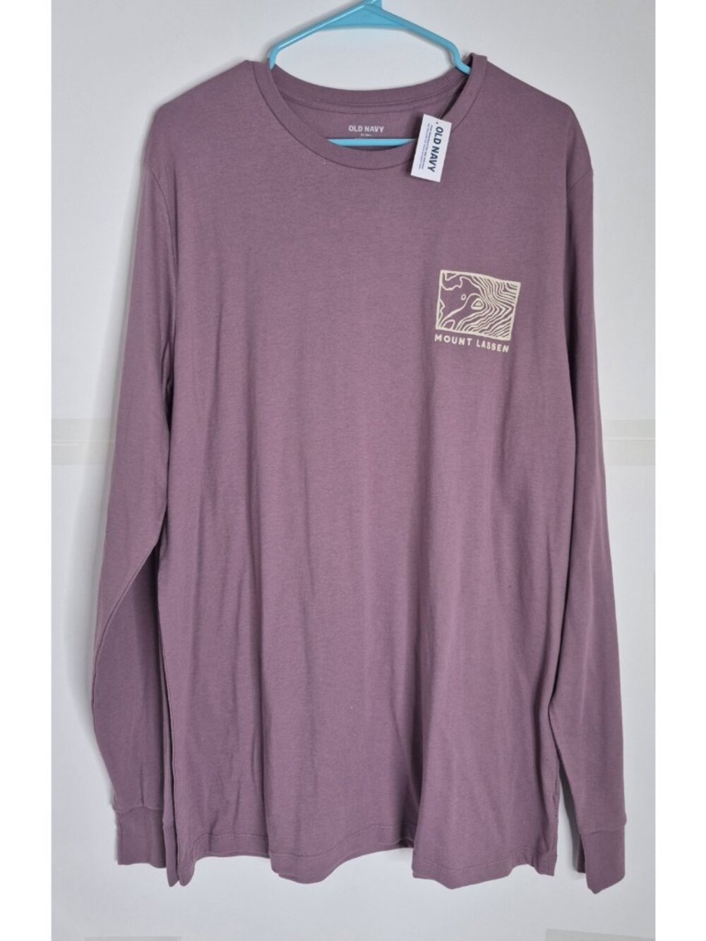 Men's Old Navy Mount Lassen California Purple Long Sleeve T-Shirt Size XL Tall
